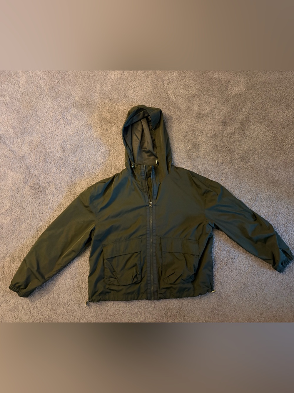 Old Navy Women’s Hooded Windbreaker Jacket - Olive